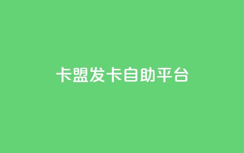 卡盟发卡自助平台 - 卡盟发卡平台自助服务：专属你的卡盟体验!  第1张