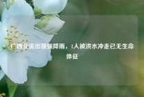 广西北流出现强降雨，1人被洪水冲走已无生命体征