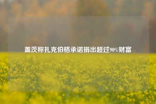 盖茨称扎克伯格承诺捐出超过90%财富  第1张